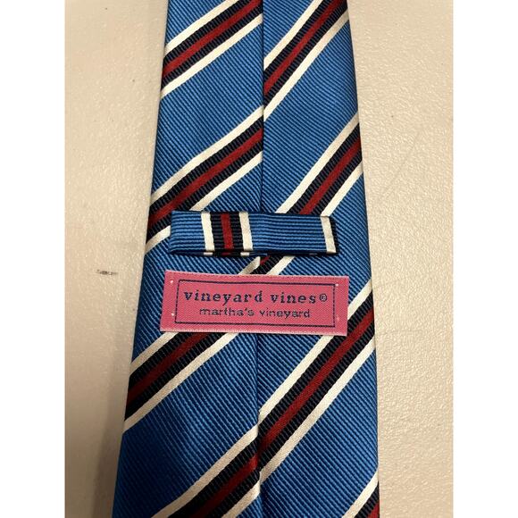 VINEYARD VINES Bundle of 2 Men's Neck Ties 100% Silk Plaid Check Multi Striped - Picture 3 of 14